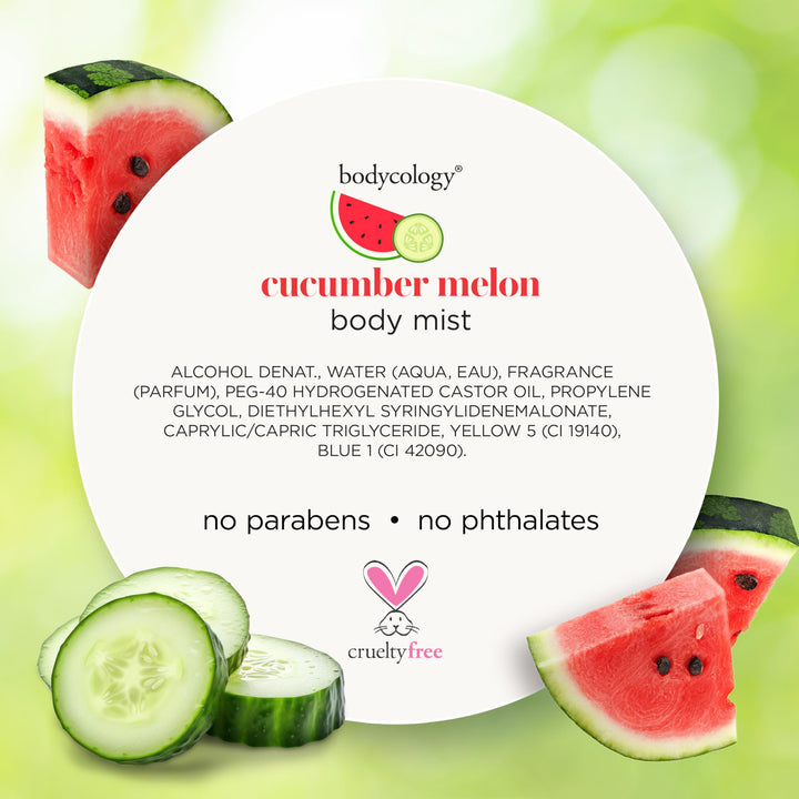 Bodycology Cucumber Melon Body Mist, 237 ml