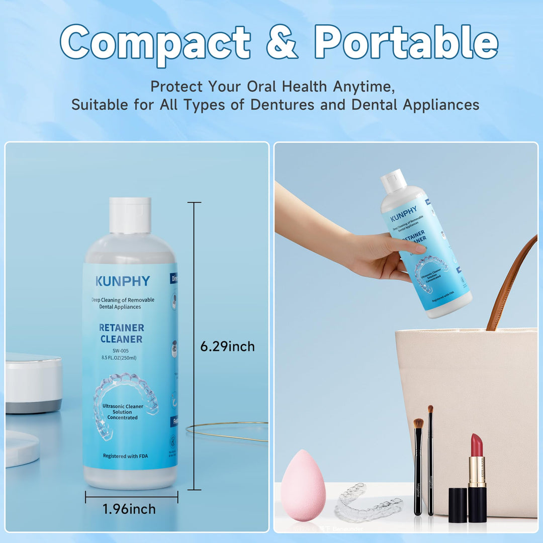 kunphy Ultrasonic Retainer Cleaner Solution, 8.5 oz