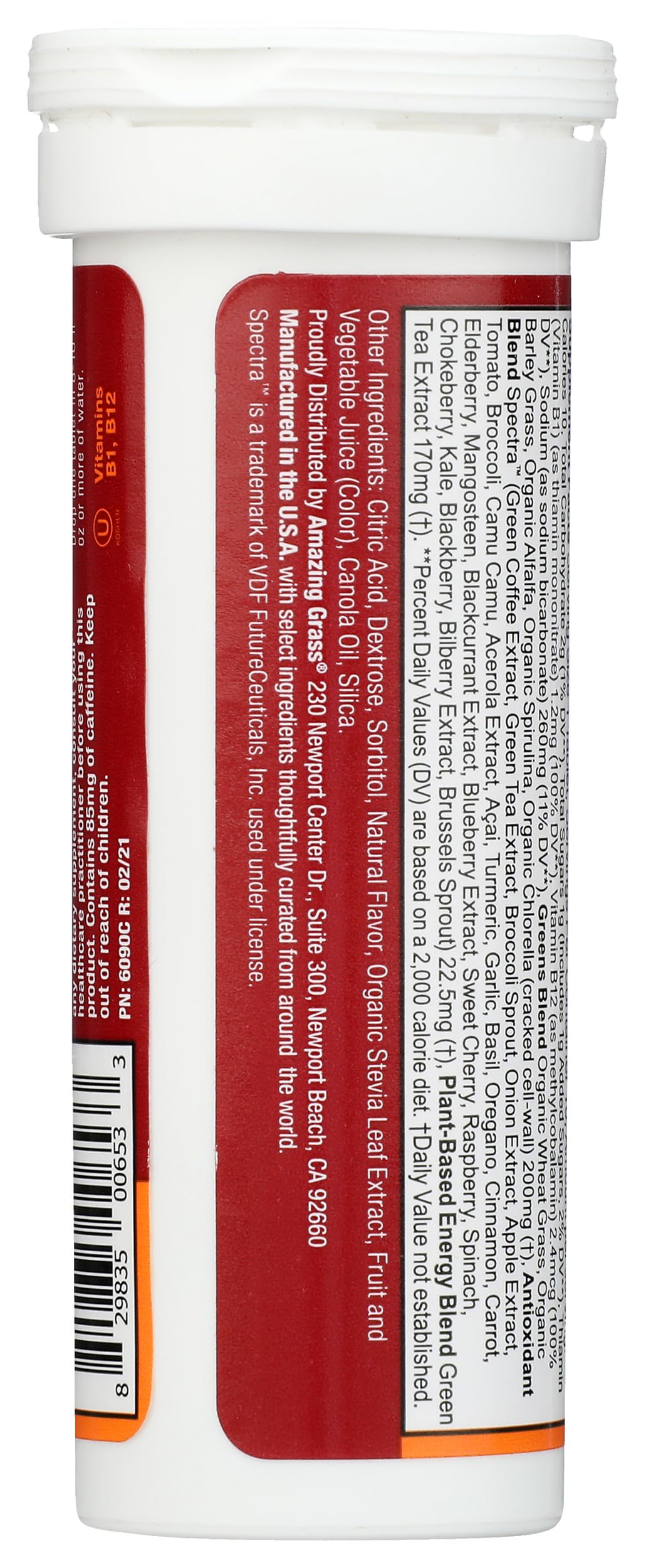 Amazing Grass Effervescent Greens Energy, Tropical Flavor, 10 Count
