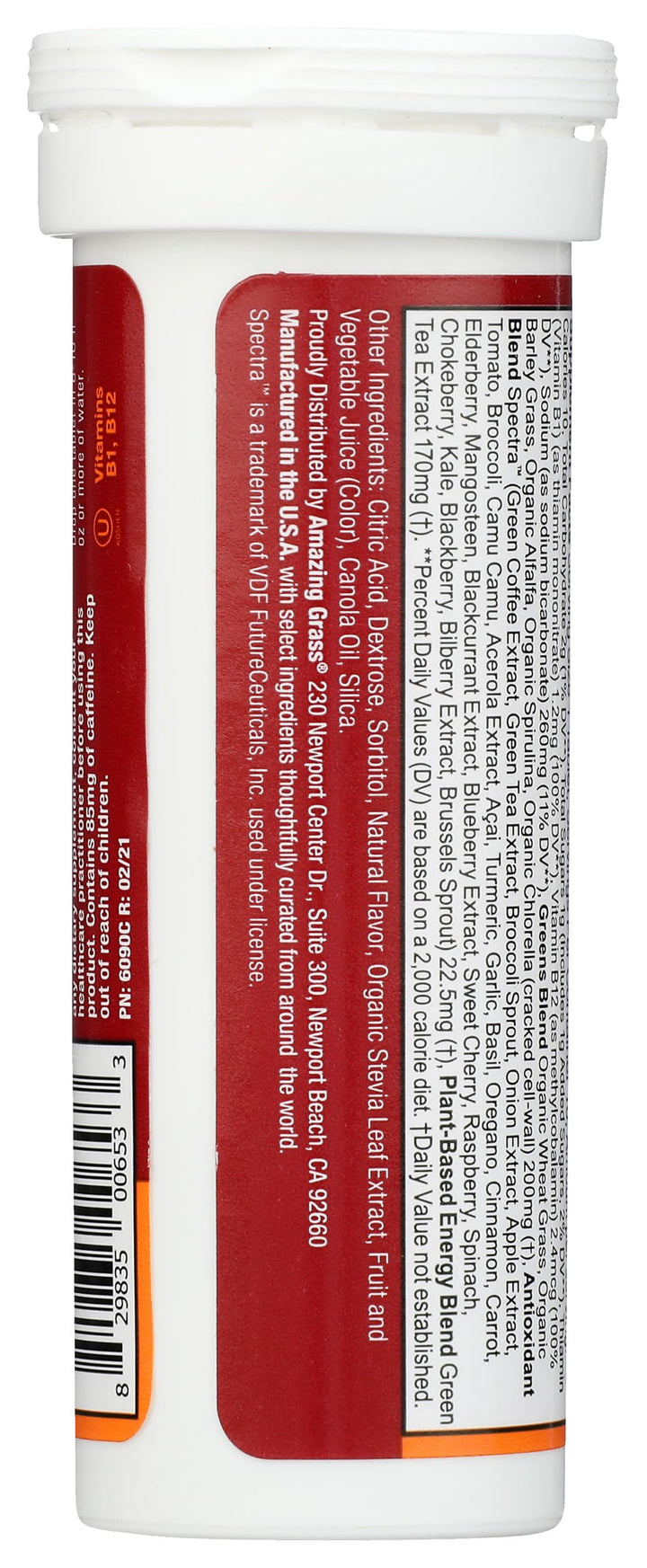 Amazing Grass Effervescent Greens Energy, Tropical Flavor, 10 Count