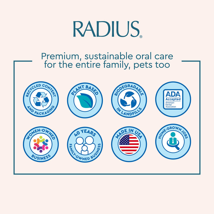 Radius Toothbrush Replacement Brush Heads, Soft Big Head, 2 Count