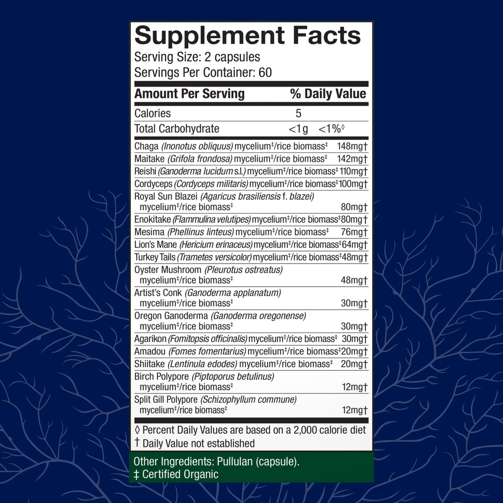 Fungi Perfecti Host Defense MyCommunity Comprehensive Immune Support, 120 Count
