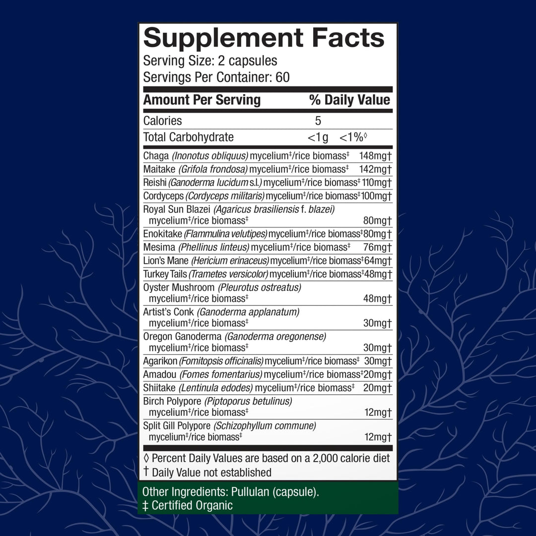 Fungi Perfecti Host Defense MyCommunity Comprehensive Immune Support, 120 Count