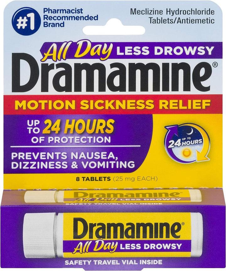 Dramamine Less Drowsy Tablets, 8 Count