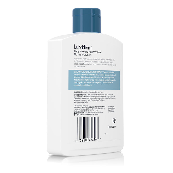 Lubriderm Daily Moisture Lotion, Fragrance Free, 6 fl oz