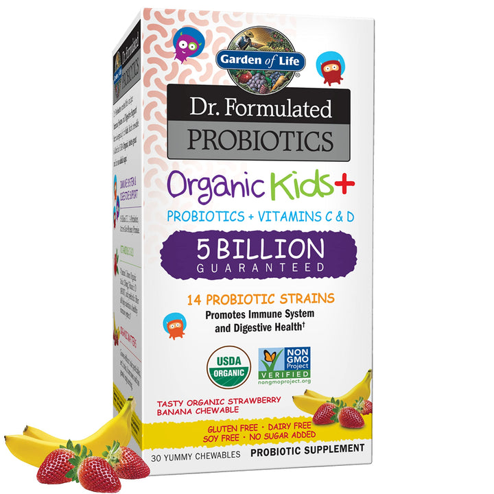 Garden of Life Dr. Formulated Kids+ Probiotic, StrawBanana