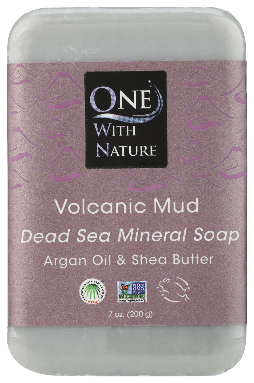 One With Nature Volcanic Mud Soap Bar, 7 oz