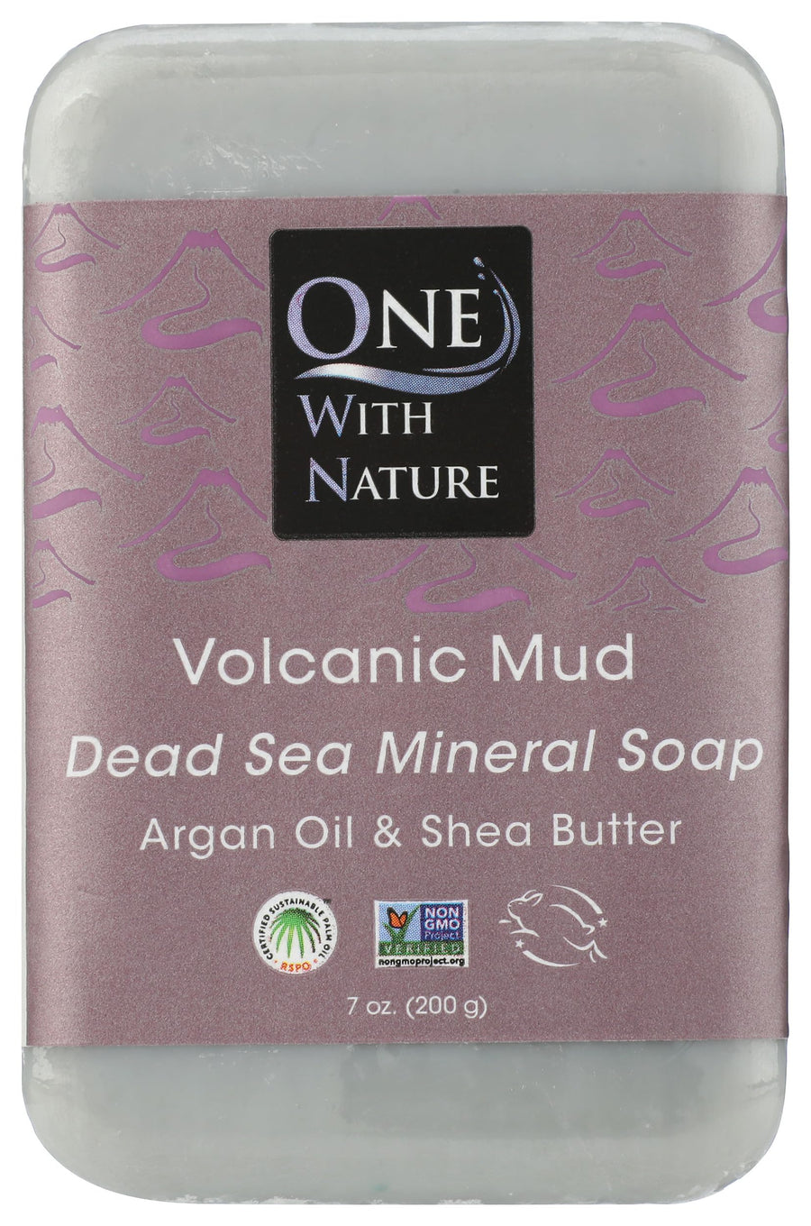 One With Nature Volcanic Mud Soap Bar, 7 oz