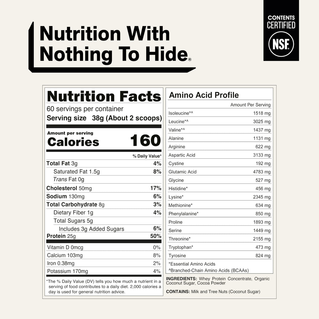 NAKED Whey Protein Powder, Chocolate, 5 lb