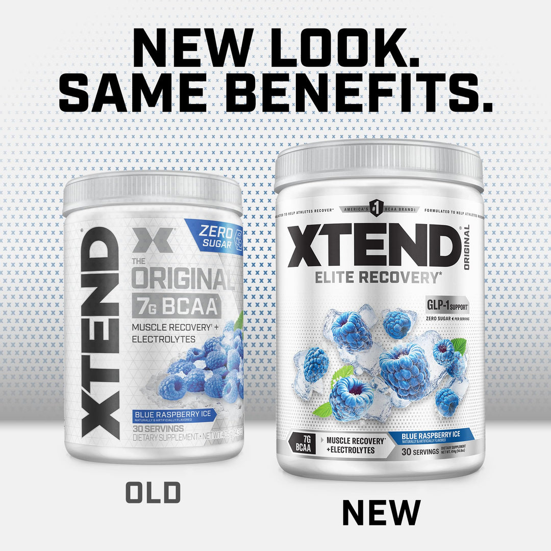 Scivation Xtend Original BCAA Muscle Recovery, Blue Raspberry Ice, 30 Servings