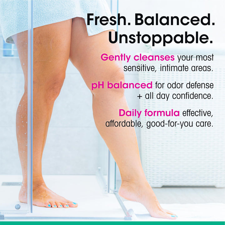 vH essentials Ph Balanced Daily Feminine Wash, Tea Tree Oil & Prebiotic, 6 fl oz