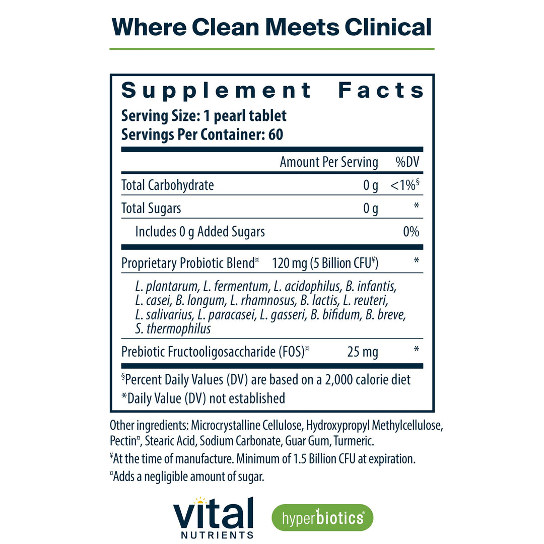 Hyperbiotics Vital Nutrients Pro-15 Pre & Probiotics, 60 Count