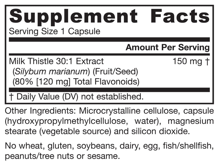 Jarrow Formulas Milk Thistle, 150 mg, 200 Count