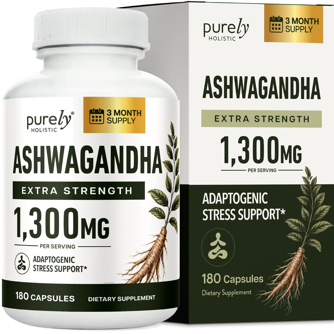 Purely Holistic Ashwagandha Capsules, 180 Count