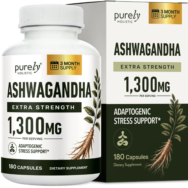 Purely Holistic Ashwagandha Capsules, 180 Count