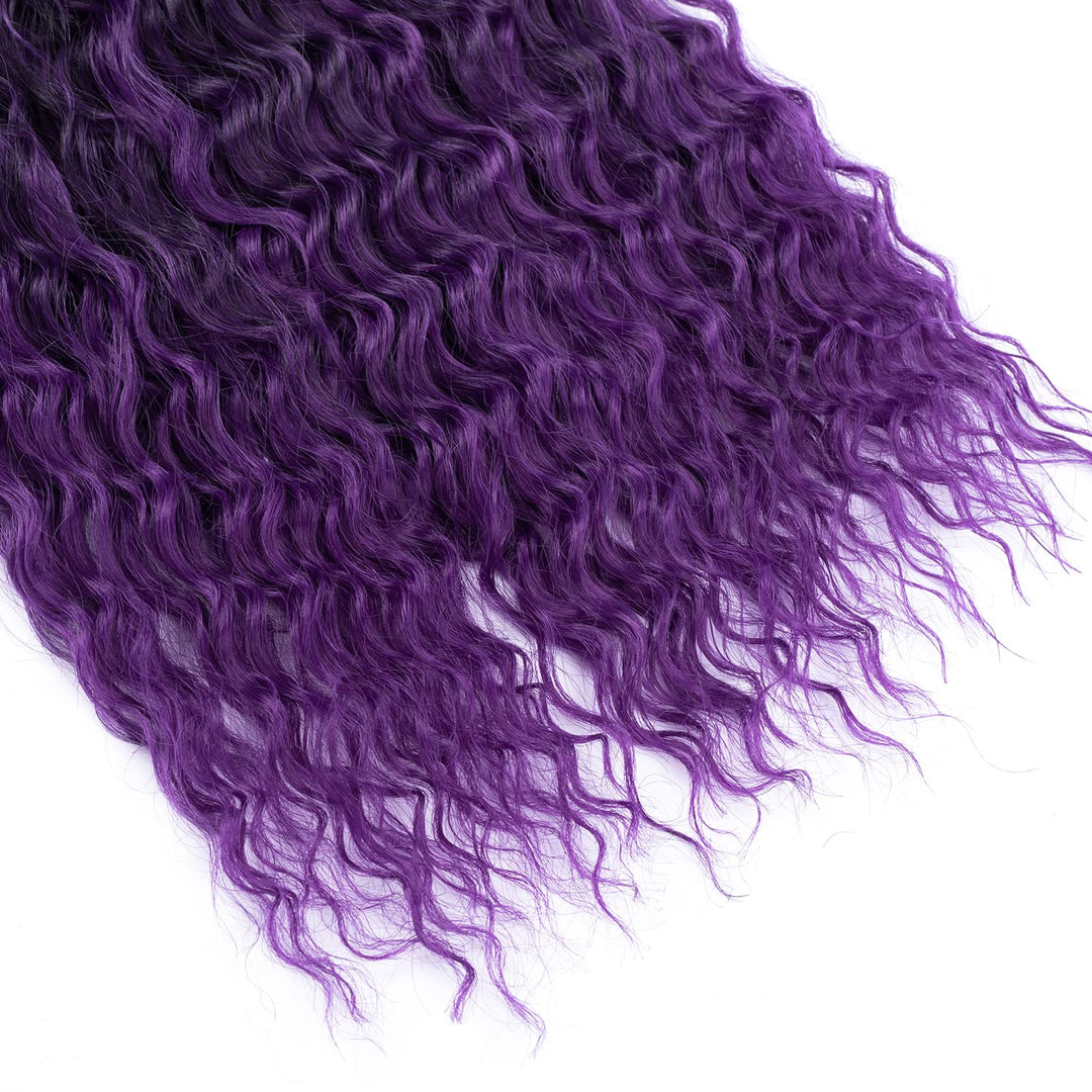 MAYSA Braiding Crochet Hair Extensions, Purple Ocean Wave, 30 in, 6 Count
