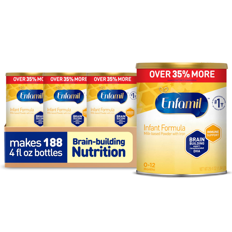 Formula Milk-Based Baby Formula with Iron, Omega-3 DHA & Choline, Powder Can, 21.1 oz
