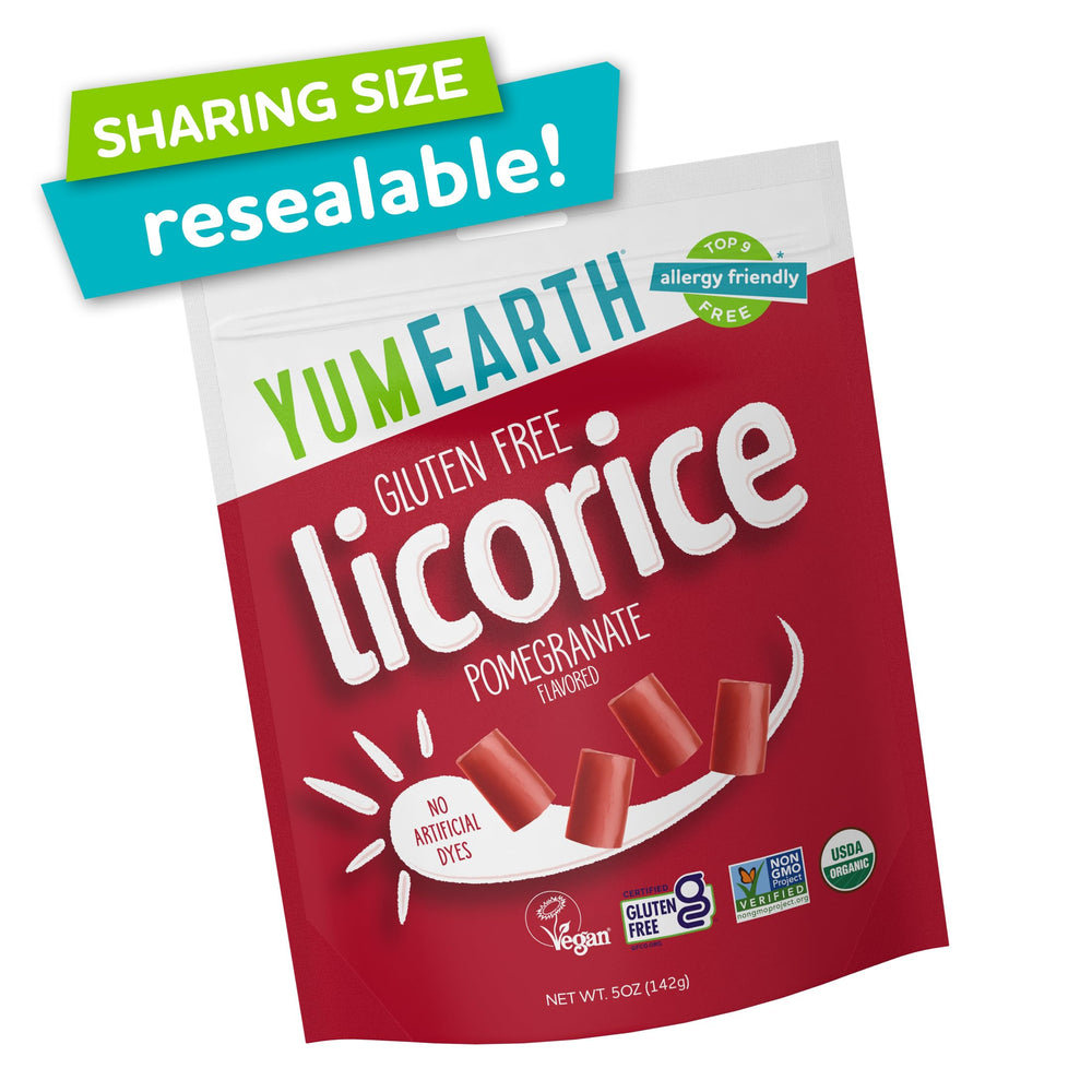 YumEarth Organic Pomegranate Licorice Snack Packs, 5 oz