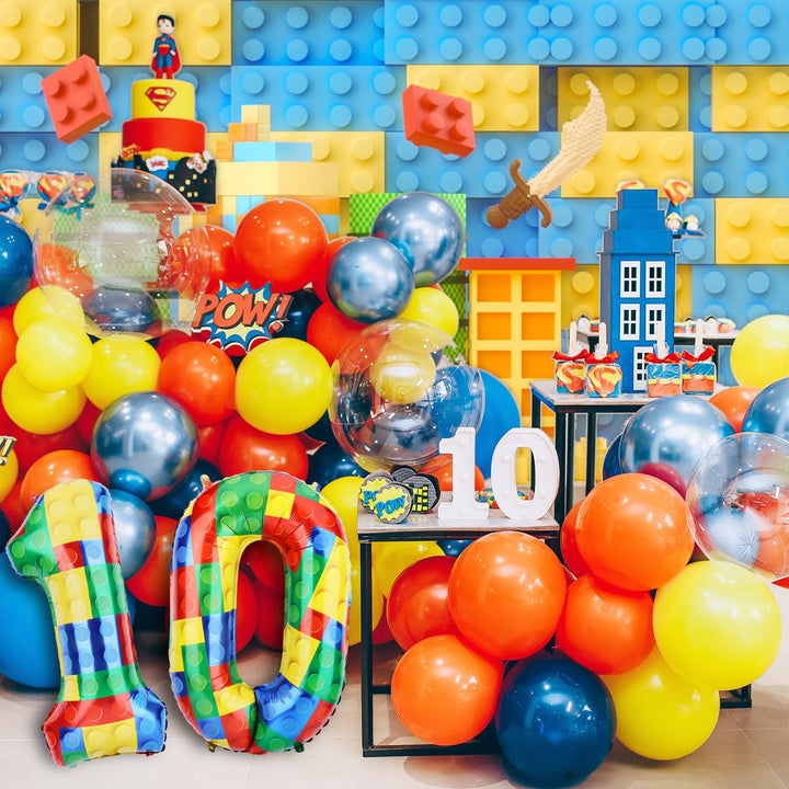 SAVITA Building Blocks Balloon, Number 4, 32 inch