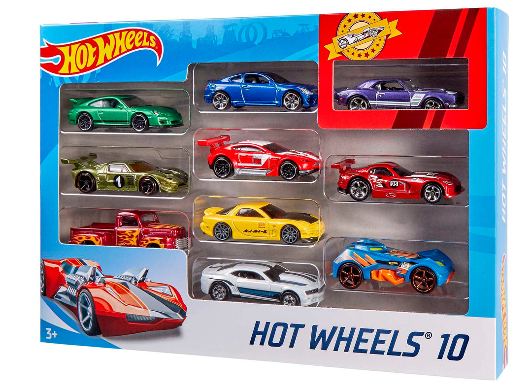 Hot Wheels Basic Cars, 10 Count, Pack of 10