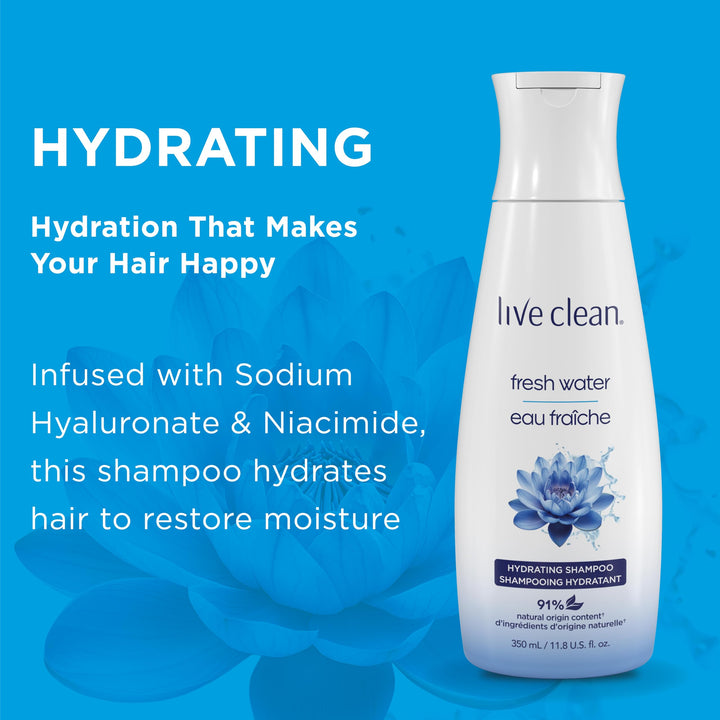 Live Clean Fresh Water Hydrating Shampoo, 12 fl oz