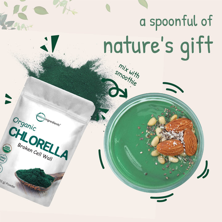 Micro Ingredients Organic Chlorella Powder, 10 oz