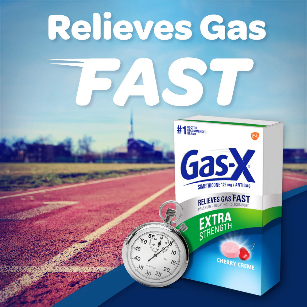 Gas-X Extra Strength Chewable Gas Relief Tablets, Cherry, 48 Count