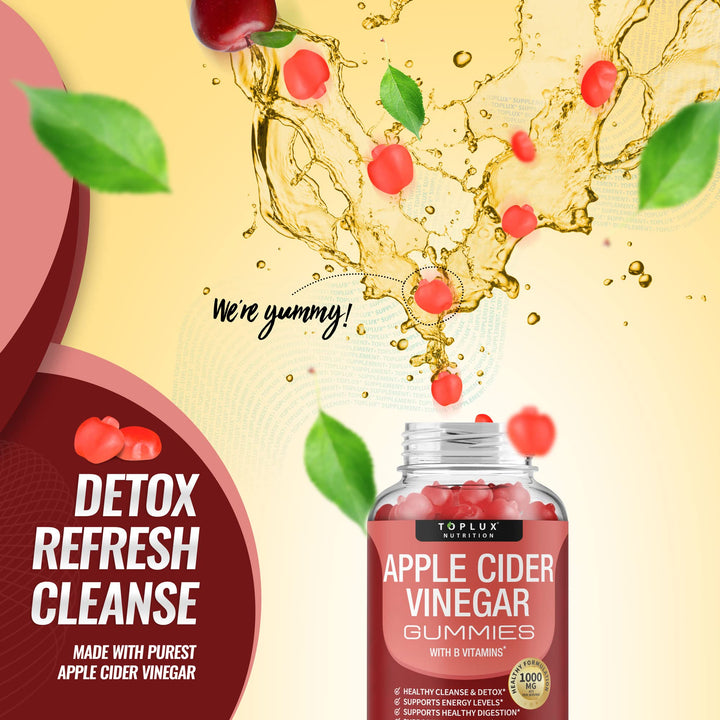Toplux Apple Cider Vinegar Gummies, 1000mg, 60 Count