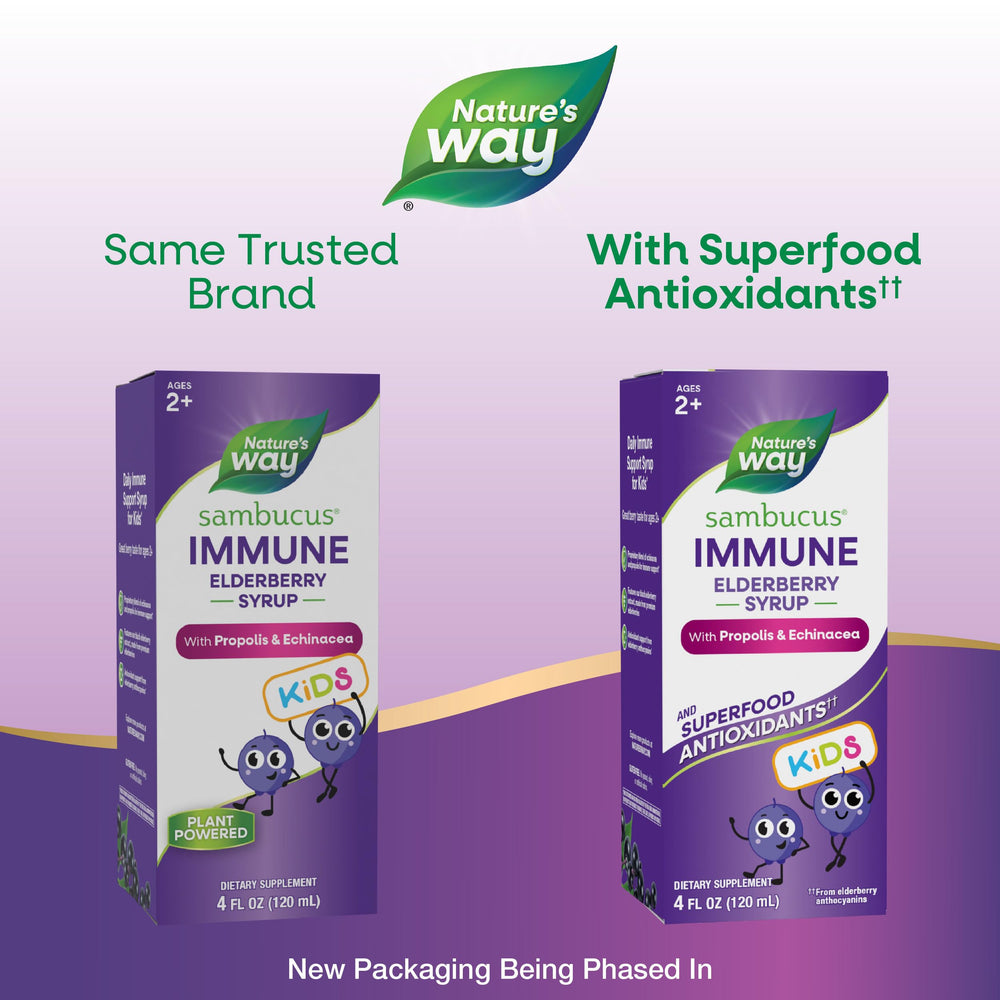 Nature's Way Sambucus Elderberry Syrup For Kids, Herbal Supplement