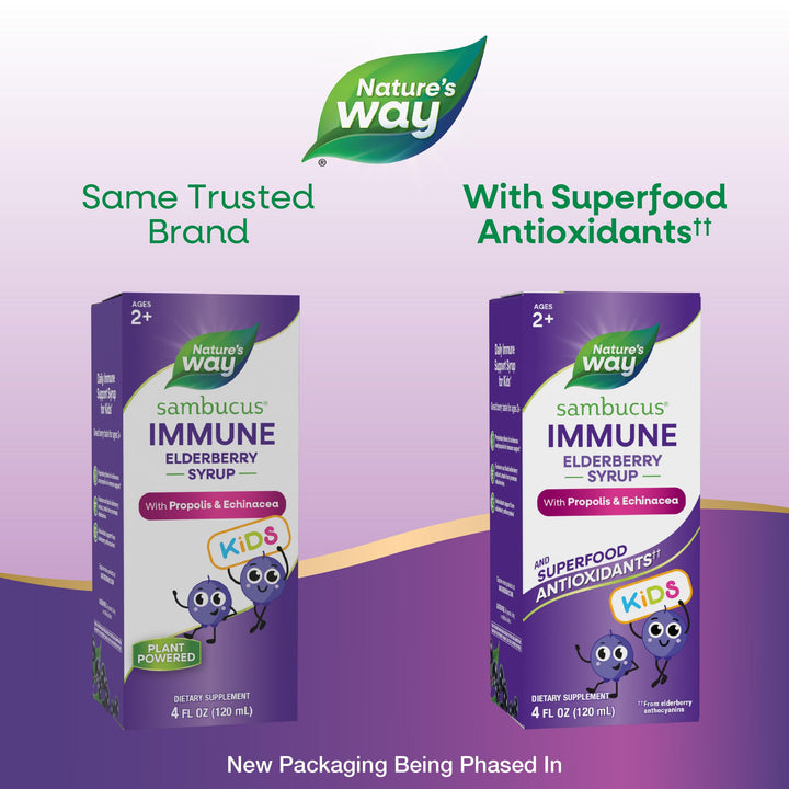 Nature's Way Sambucus Elderberry Syrup For Kids, Herbal Supplement