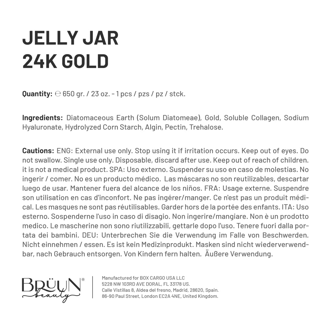 BRÜUN Peel-Off 24K Gold Jelly Mask, 23 fl oz