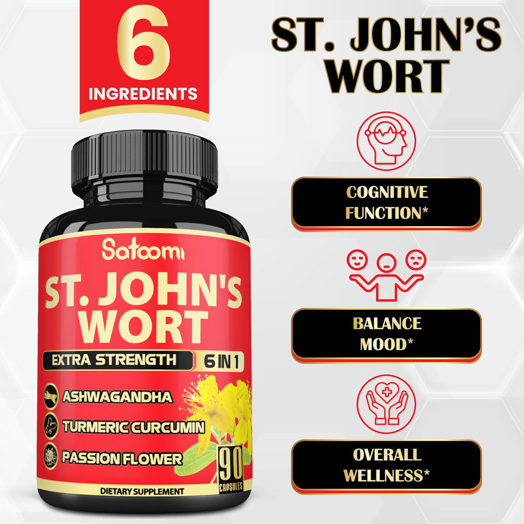 Satoomi St. John's Wort Capsules, 5050 mg, 90 Count