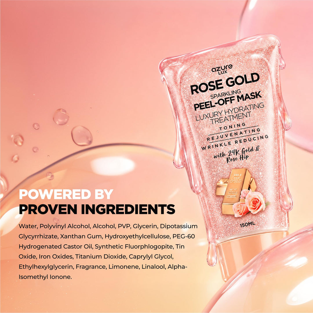 Azure Cosmetics Rose Gold Hydrating Peel Off Face Mask, 5.07 fl oz