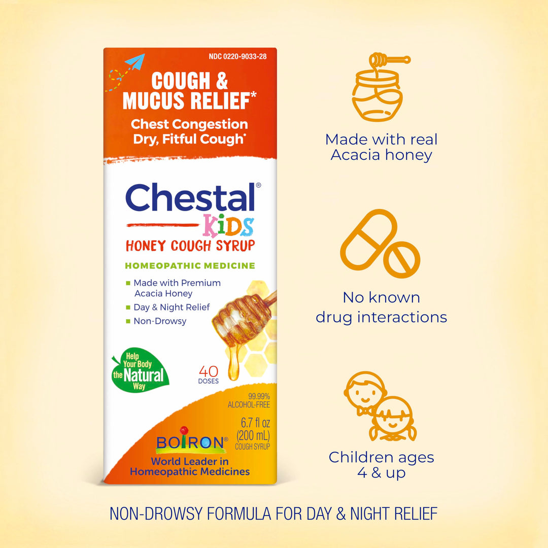 Boiron Chestal Honey Children's Cough Syrup, 6.7 fl oz