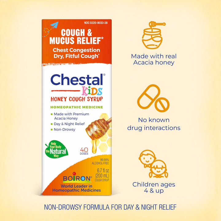 Boiron Chestal Honey Children's Cough Syrup, 6.7 fl oz