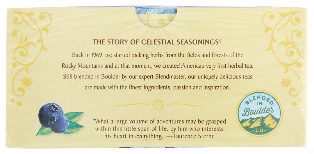 Celestial Seasonings True Blueberry Herbal Tea, 20 Count, 1.6 oz