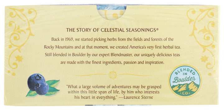 Celestial Seasonings True Blueberry Herbal Tea, 20 Count, 1.6 oz