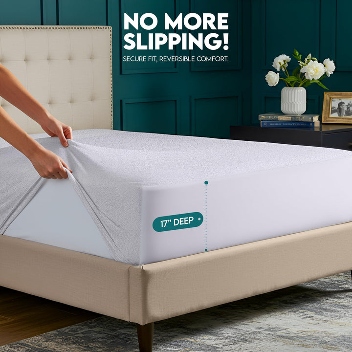 Utopia Bedding Waterproof Mattress Protector, White, King