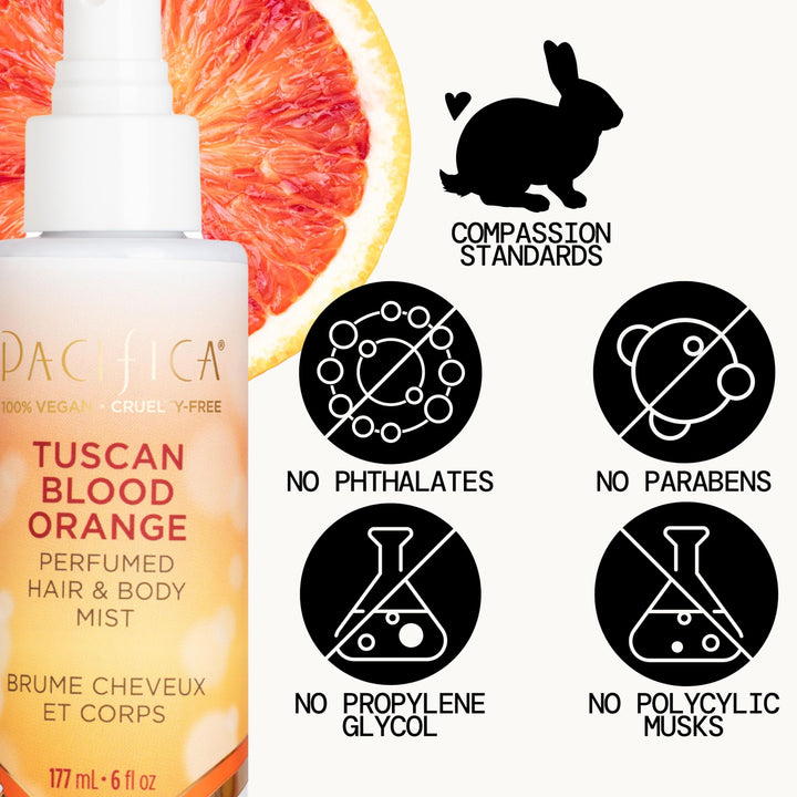 Pacifica Perfumed Hair & Body Mist, Tuscan Blood Orange, 6 fl oz