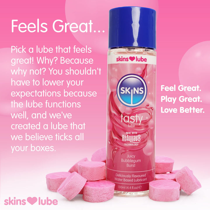 Skins Bubblegum Water-Based Lube, 4.4 oz