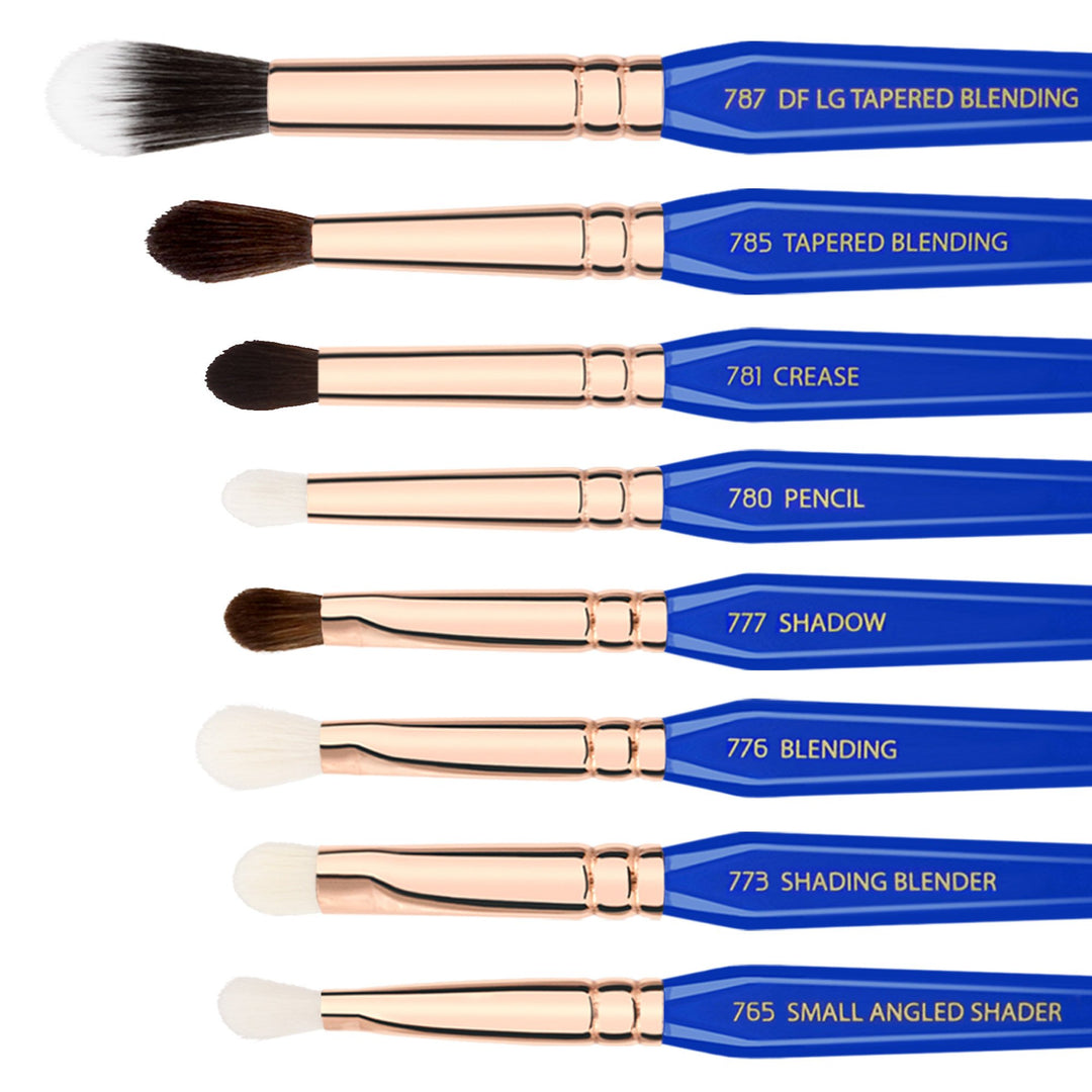 Bdellium Tools Golden Triangle Complete Makeup Brush Set, Eyes Only, 15 Count