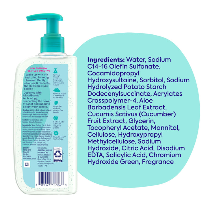 Clean & Clear Morning Burst Hydrating Facial Cleanser, 8 fl oz