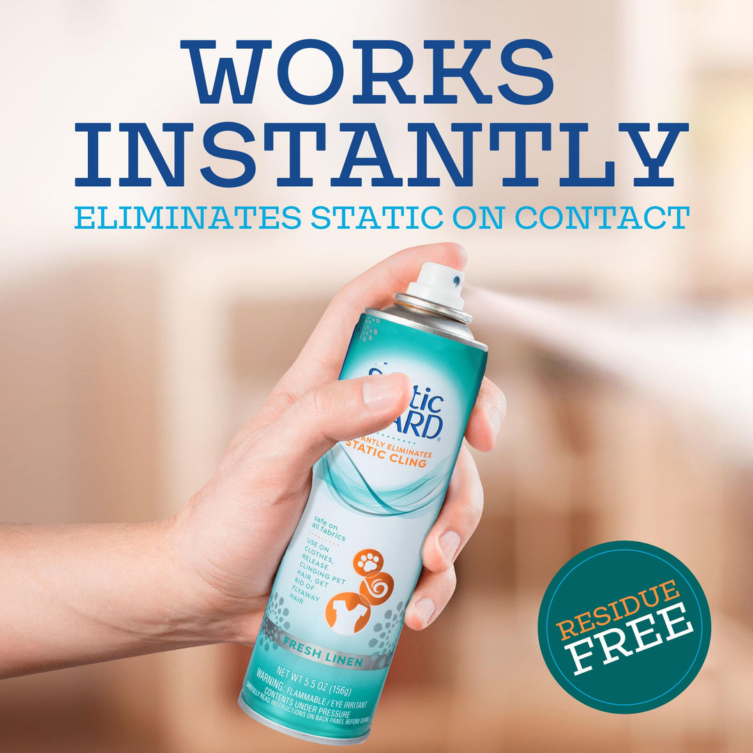 Static Guard Fabric Spray, Fresh Linen, 5.5 oz