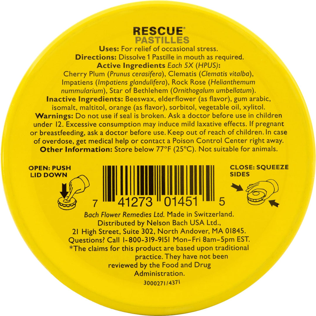 RESCUE Pastilles, Orange and Elderflower, 35 Count
