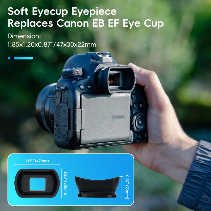 Kiorafoto Soft Silicone Camera Viewfinder Eyecup for Canon EOS