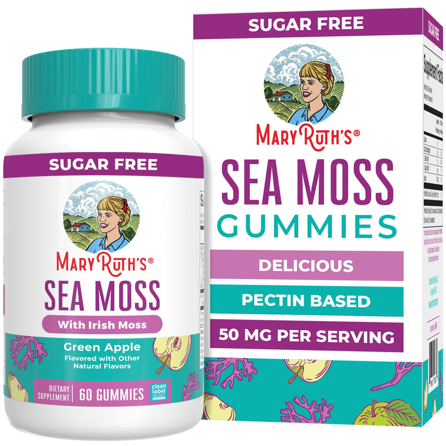 MARYRUTH'S Sea Moss Gummies, Sugar Free, 60 Count