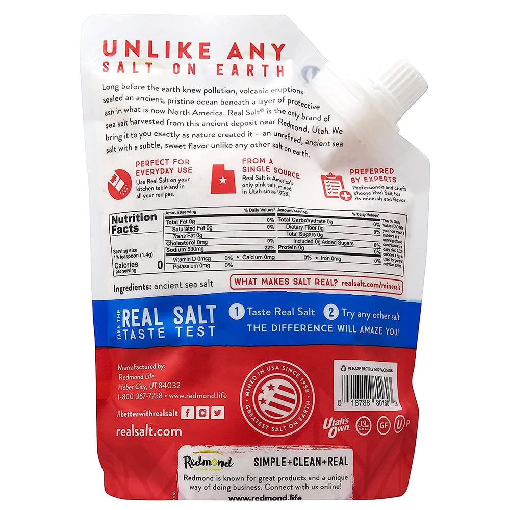 Redmond Real Salt Sea Salt, Unrefined Kosher, 16 oz