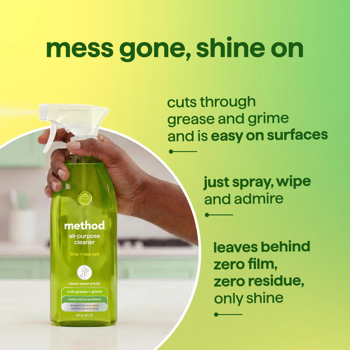 Method All-Purpose Cleaner, Lime + Sea Salt, 28 oz