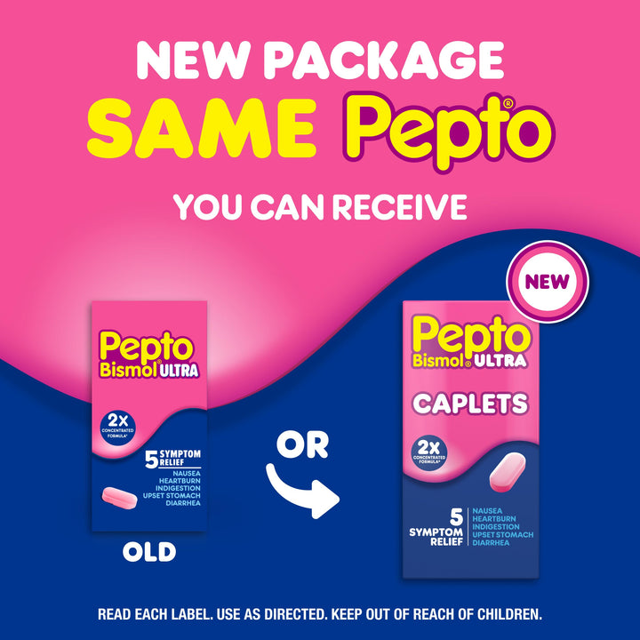 Pepto Bismol Ultra Caplets, 24 Count
