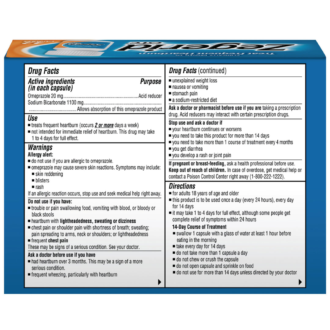 Zegerid OTC Heartburn Relief Capsules, 42 Count